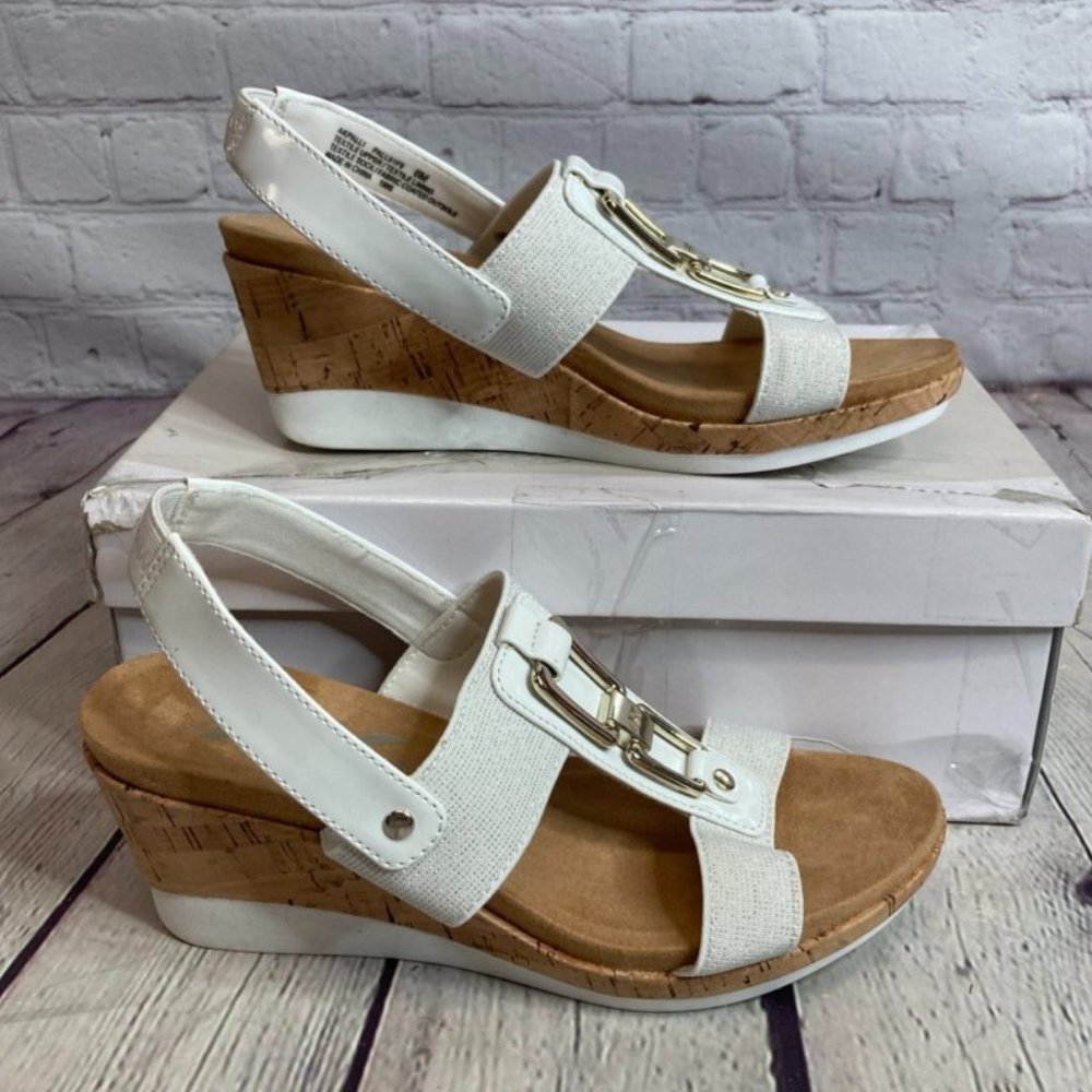 Anne Klein Sports Akpalli White Sandals